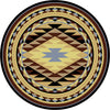 Sallisaw Blue Southwestern Rug - 8 Foot Round