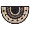 Black Lined Beacon Half-Round Rug