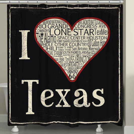 Lone Star Love Shower Curtain