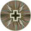 Temple Gray & Turquoise Rug - 8 Ft. Round