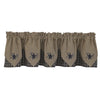 Navy Embroidered Stars Pointed Valance