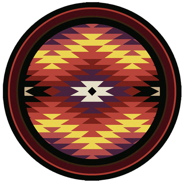 Star Burst Bright Rug - 8 Ft. Round