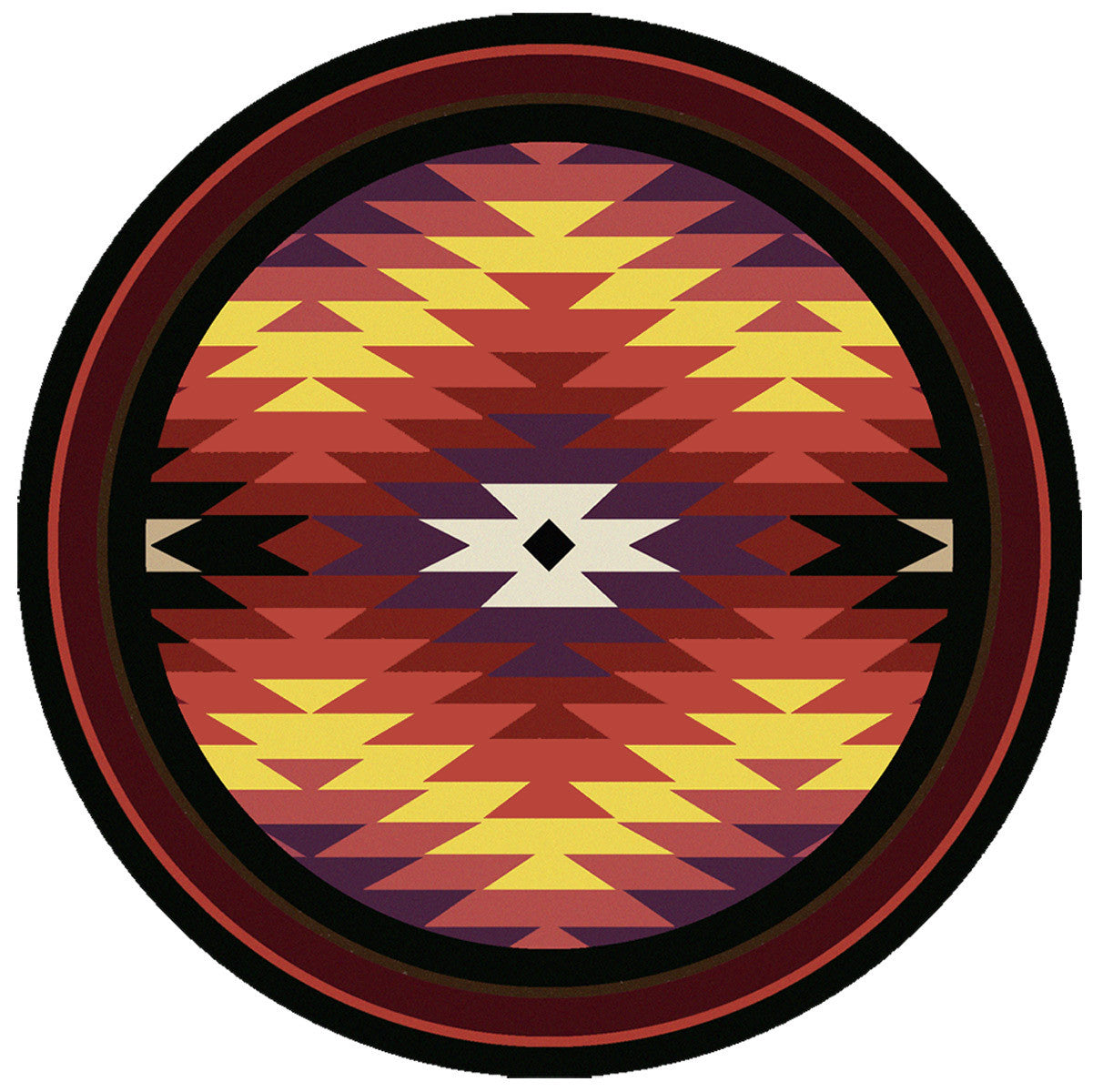 Star Burst Bright Rug - 8 Ft. Round