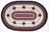 Red Stars Oval Rug - OUT OF STOCK UNTIL 07/06/2026