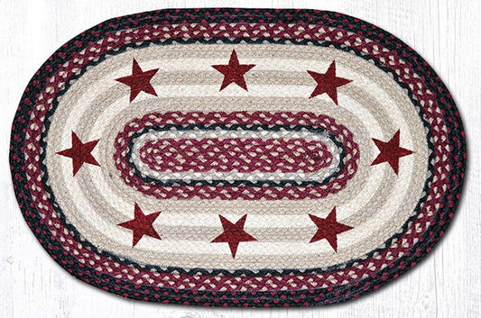 Red Stars Oval Rug - OUT OF STOCK UNTIL 07/06/2026