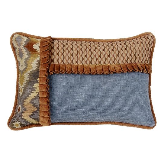 Desert Oasis Pieced Pillow with Ruffle