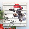 Santa Cow Wall Art