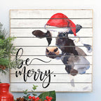 Santa Cow Wall Art