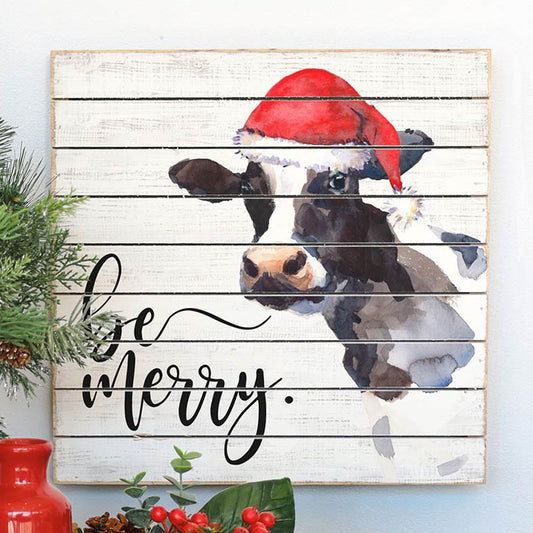Santa Cow Wall Art