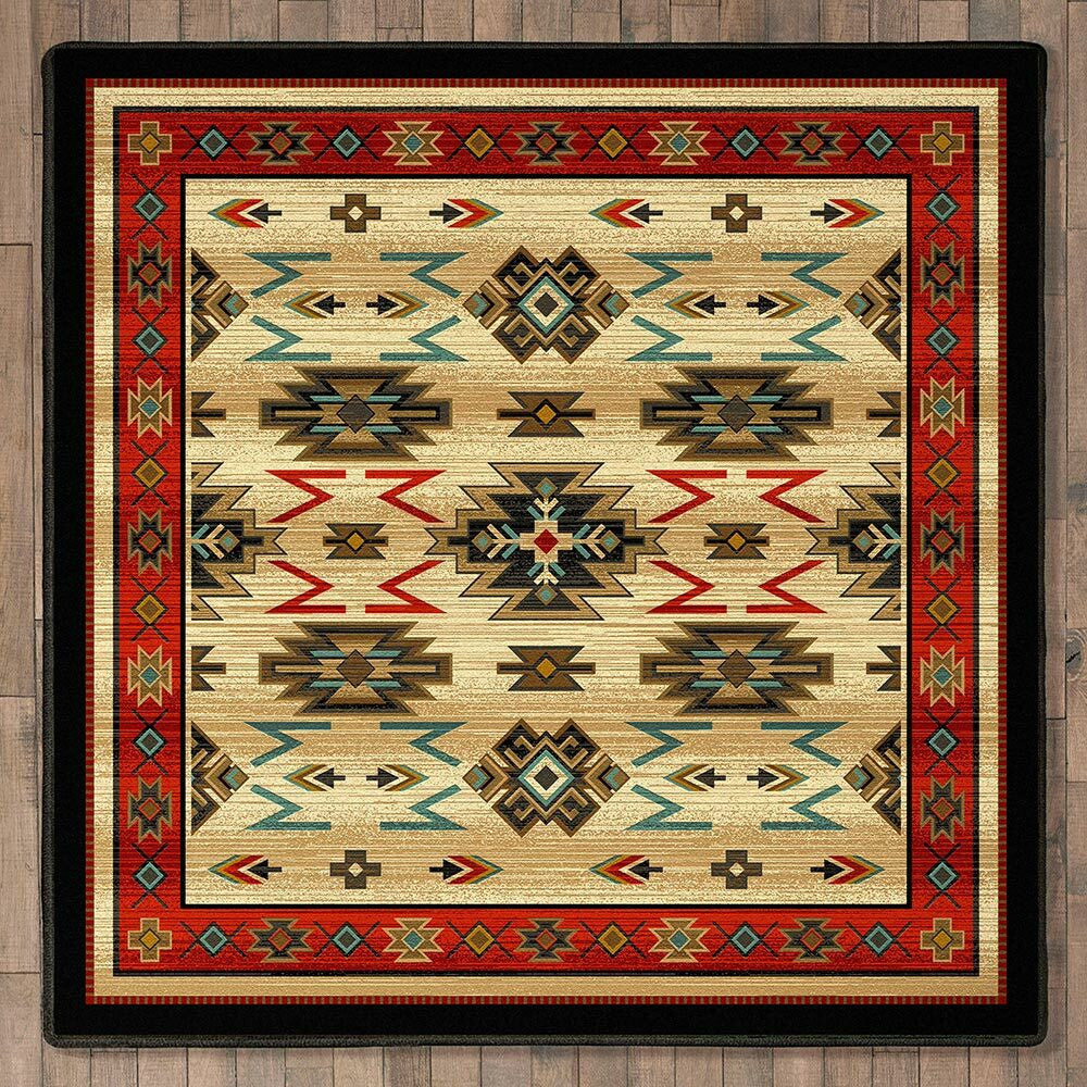 Canyon Rug Fiery Gorge Canyon Rug - 8 Ft. Square | Lone Star Western Decor