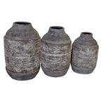 Frontier Stone Pottery Vases - Set of 3