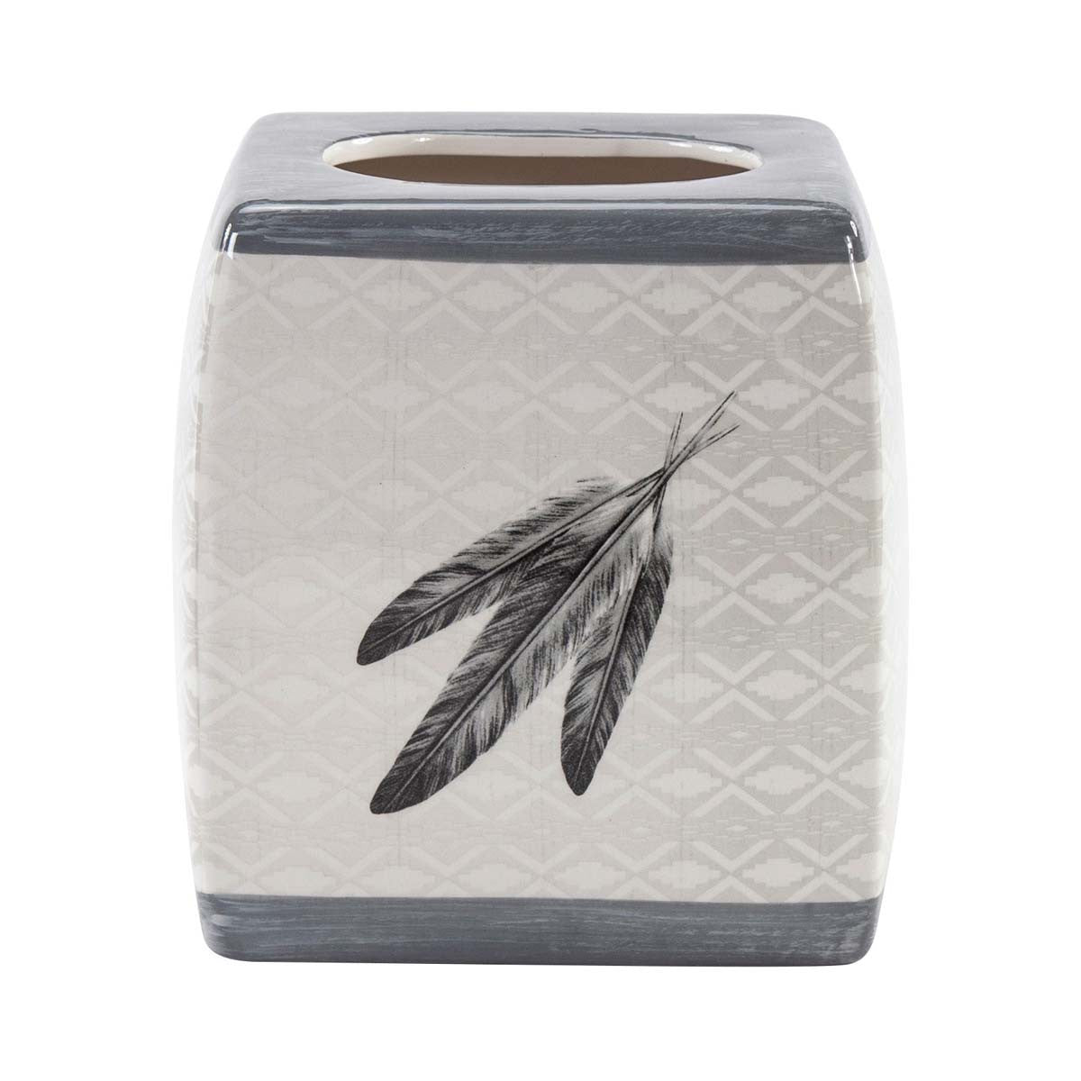 Feathered Elegance Tissue Box Holder