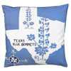 Texas Blue Bonnet Embroidered Pillow