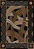 Hand Coiled Black Rug - 4 x 5