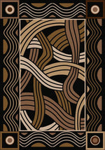 Hand Coiled Black Rug - 4 x 5