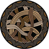 Hand Coiled Black Rug - 8 Ft. Round