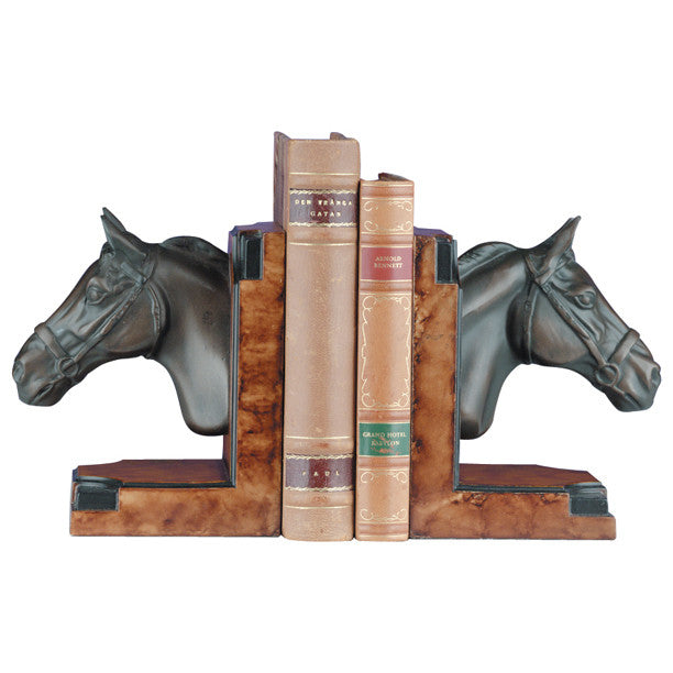 Bronze Horse Head Bookends