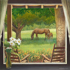 Morning Graze Personalized Stretched Canvas - Large