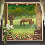 Morning Graze Personalized Stretched Canvas - Large