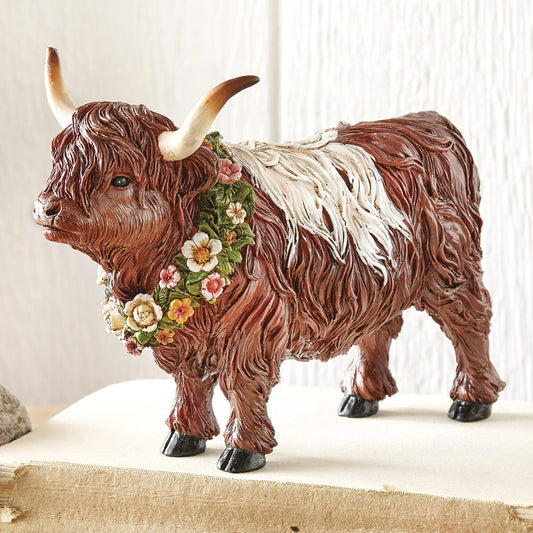 Prairie Highland Cow Sculpture - SALE