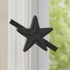 Black Cast Iron Star Tie Backs - Set of 2