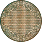 Turquoise Scroll Saddle Rug - 8 Ft. Round