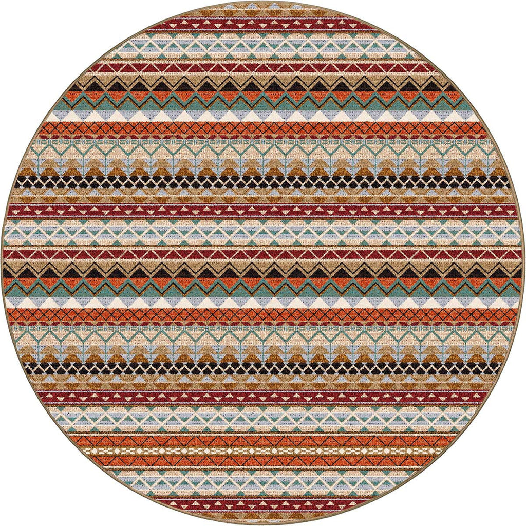 Aztec Hues Rug - 8 Ft. Round