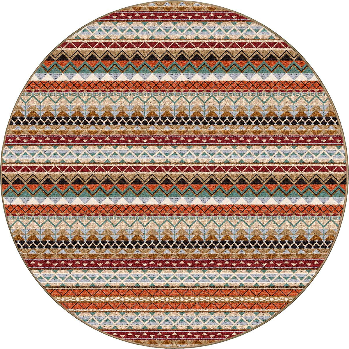 Aztec Hues Rug - 8 Ft. Round