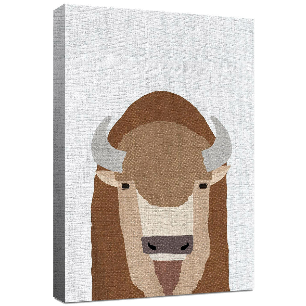 Minimalist Buffalo Canvas Art