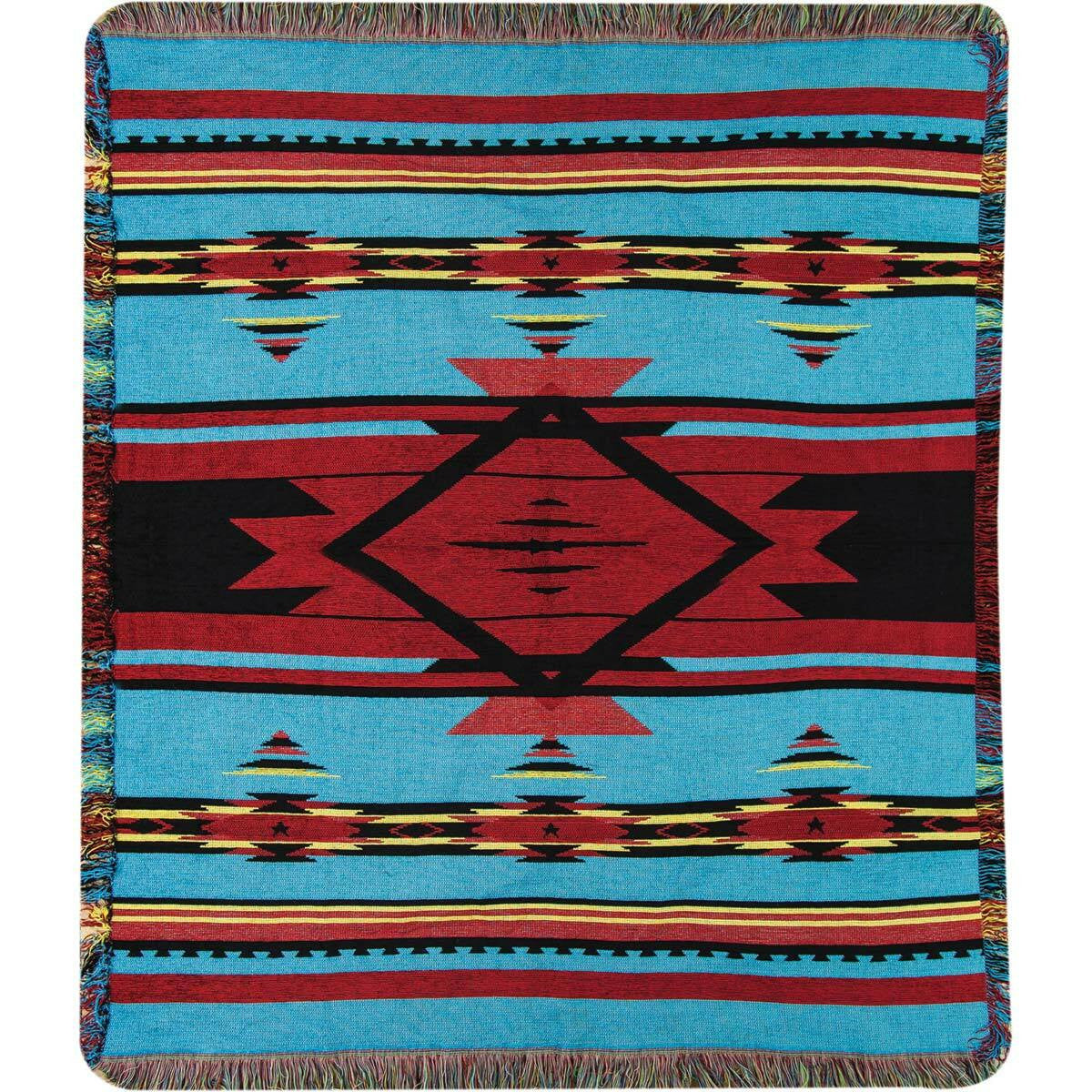 Flame Bright Tapestry Chenille Throw