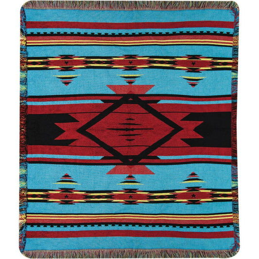 Flame Bright Tapestry Chenille Throw