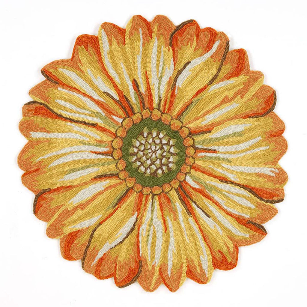Sunflower Sunburst Floor Mat - 3 Ft. Round