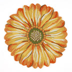 Sunflower Sunburst Floor Mat - 3 Ft. Round
