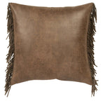 Fringed Leather Euro Sham