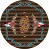 Steer Head Blossom Rug - 8 Ft. Round