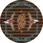 Steer Head Blossom Rug - 8 Ft. Round