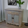Horseshoe Cabinet with Leather Accents