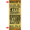 Chuck Wagon Eatin' Personalized Sign - 14 x 36