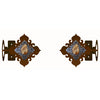 Picture Jasper Stone Rod Brackets - Set of 2