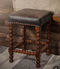 Twisted Leather Barstool