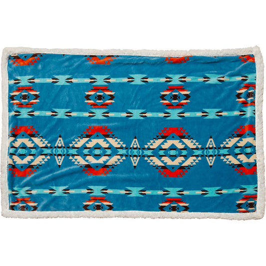 Turquoise Sky Sherpa Dog Blanket - Large - OUT OF STOCK UNTIL 06/22/2026