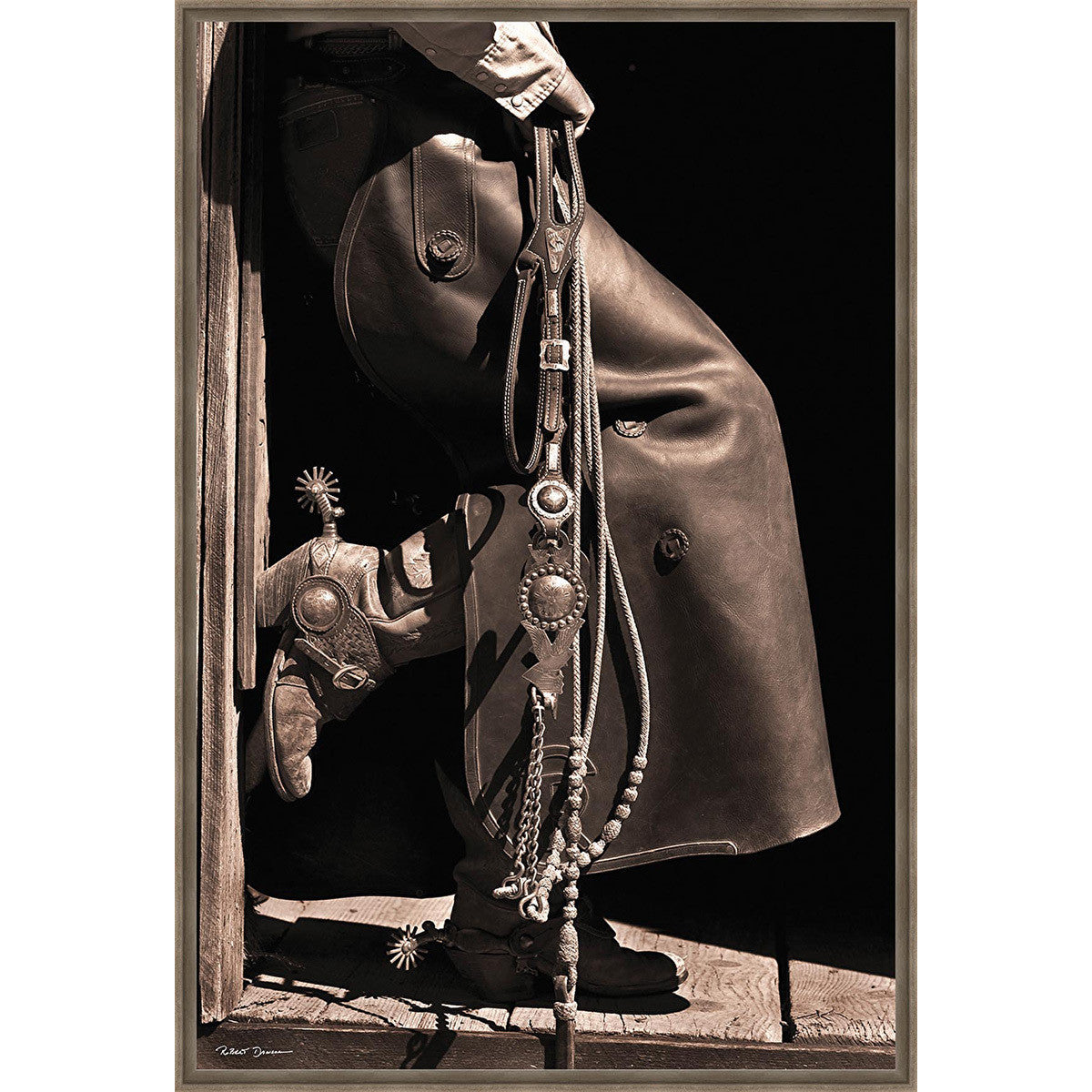 Spurs and Chaps Framed Canvas