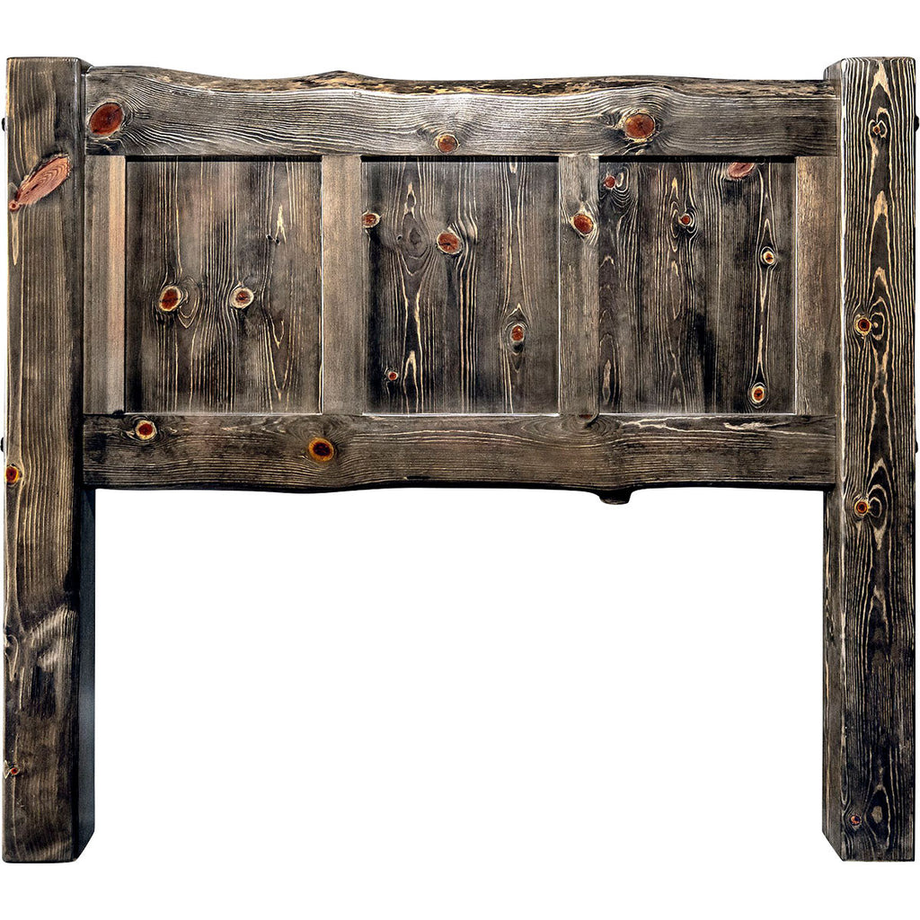 Lima Live Edge Headboard with Jacobean Stain - Queen