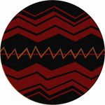 War Path Black Rug - 8 Ft. Round
