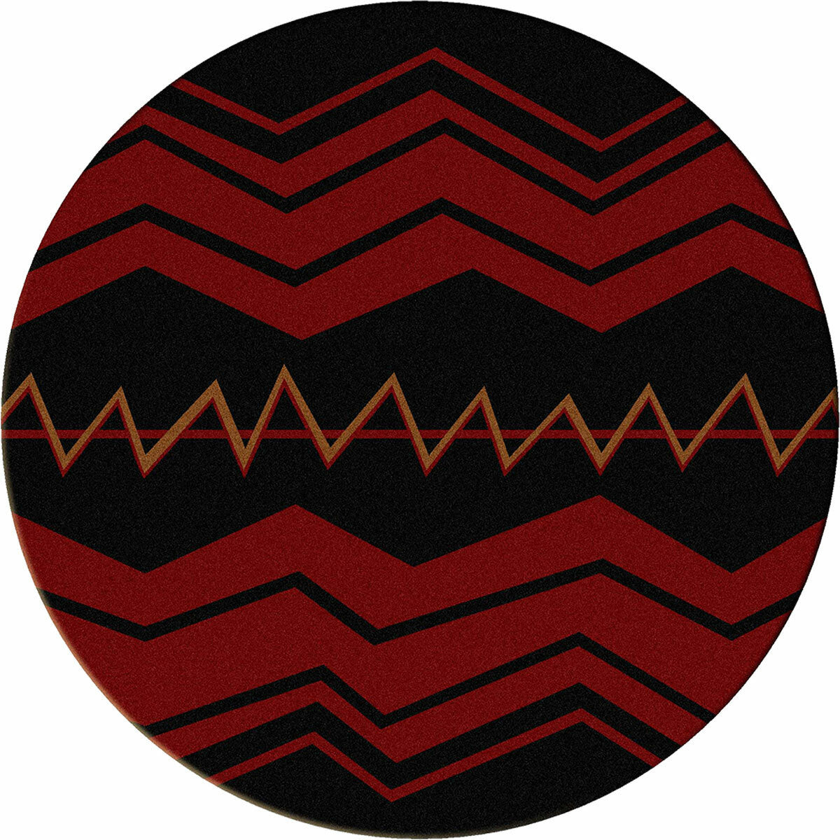 War Path Black Rug - 8 Ft. Round