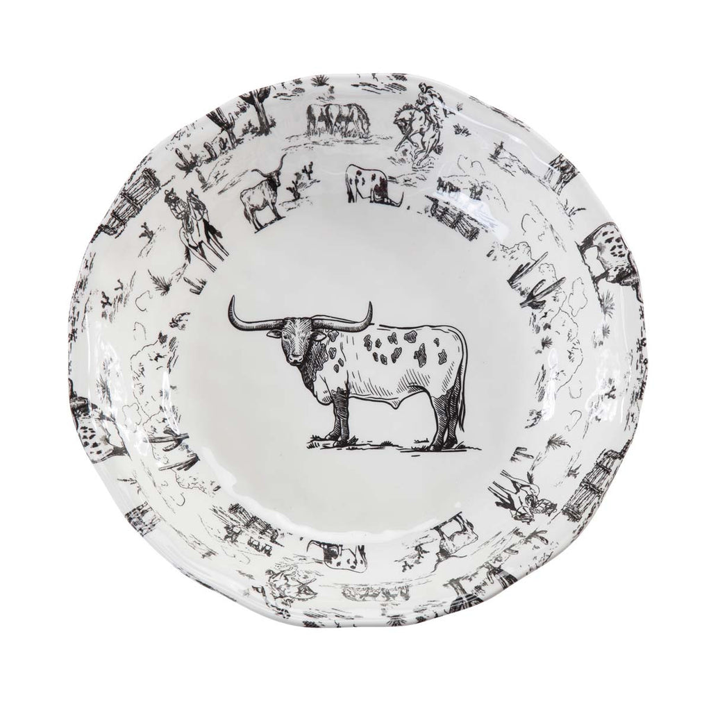 Rustic Ranch Serving Bowl