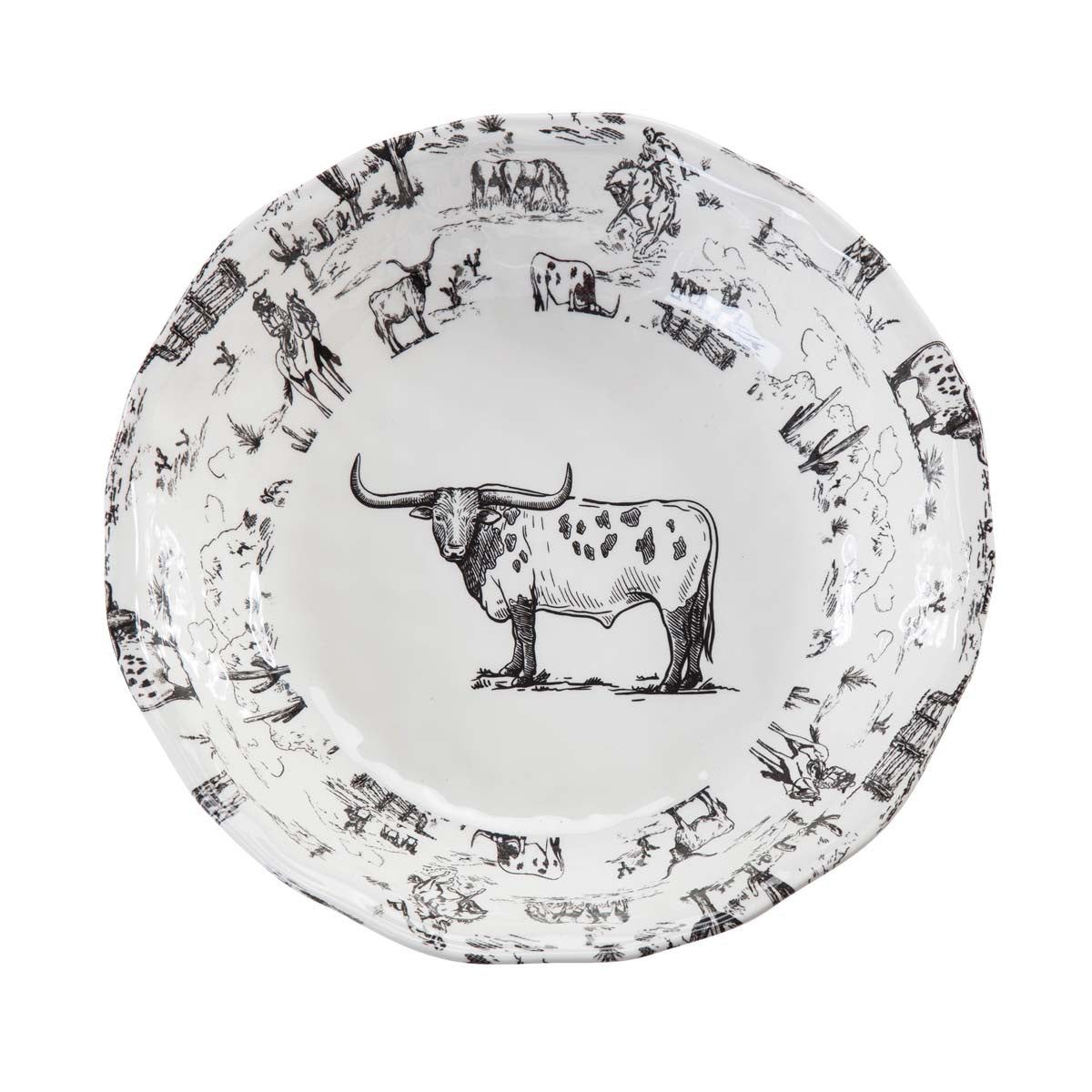 Rustic Ranch Serving Bowl