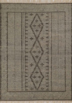 Southwest Charm Tan Fringed Rug - 2 x 8