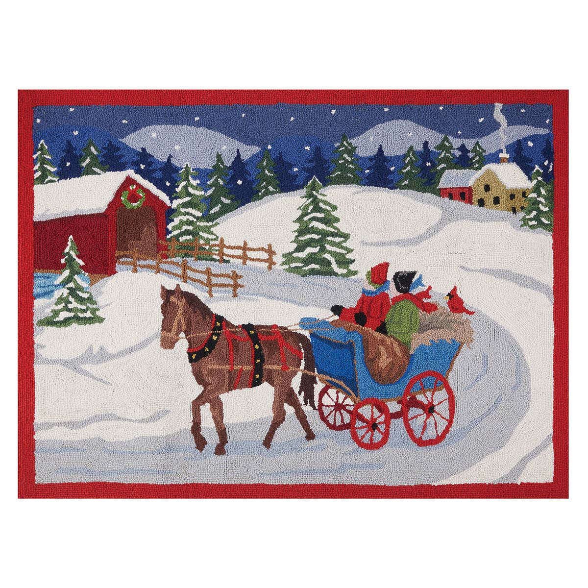 Sleigh Ride Hooked Rug - OUT OF STOCK UNTIL 07/14/2026