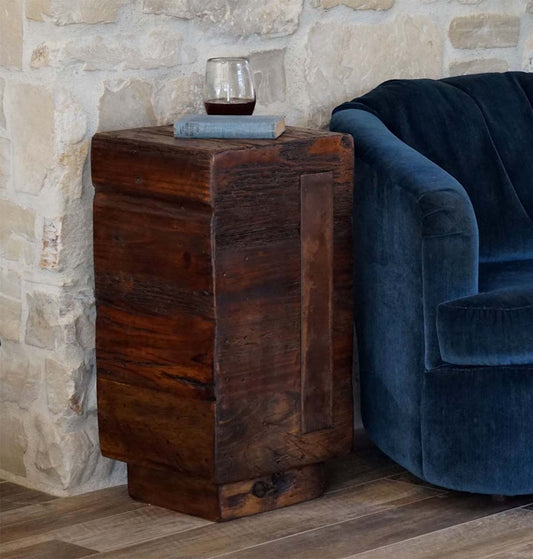 Ironwood Earthtone Side Table - Rustic Brown